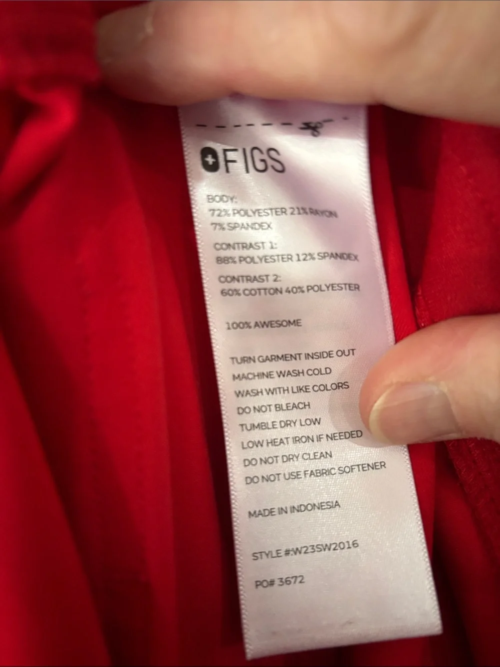 Figs Women's Red Track Joggers - Picture 4 of 5